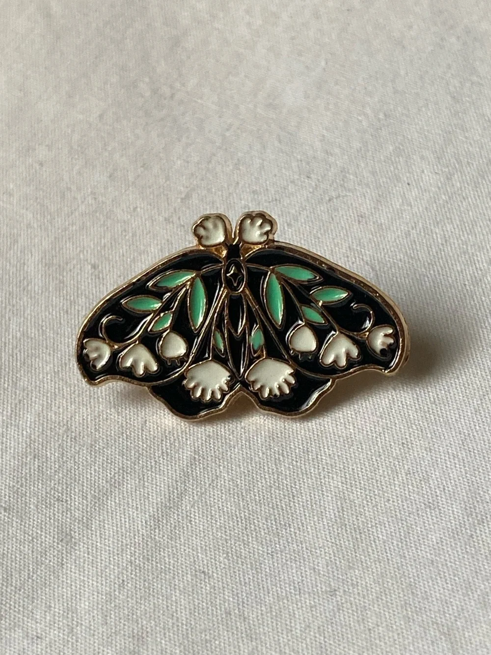 Enamel Moth Brooch